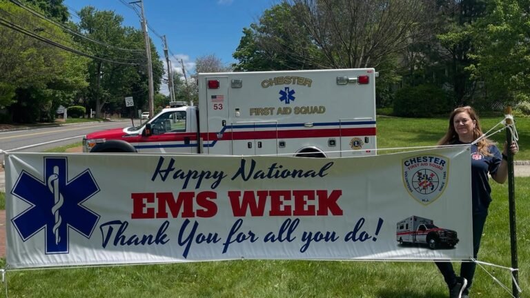 EMS Week Banner Downtown Chester